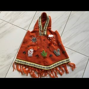 Peruvian Knit Poncho - size 2T